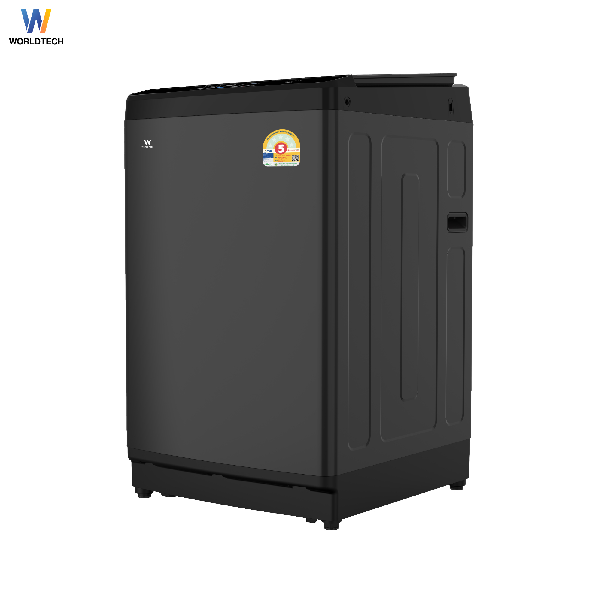 เครื่องซักผ้าฝาบน WORLDTECH รุ่น WT-MB120-620 ขนาด 12KG. สีเทา-ดำ_1